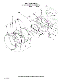 05 - Door Parts parts for Whirlpool Dryer WGD9371YL0 from AppliancePartsPros.com