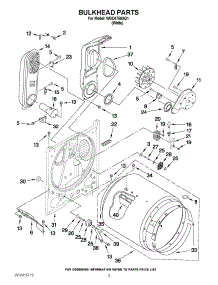 03 - Bulkhead Parts parts for Whirlpool Dryer WGD4750XQ1 from AppliancePartsPros.com