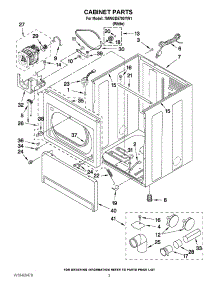 02 - Cabinet Parts parts for Whirlpool Dryer 7MWGD5700YW1 from AppliancePartsPros.com