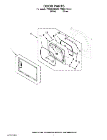 04 - Door Parts parts for Whirlpool Dryer YWED5700XL0 from AppliancePartsPros.com