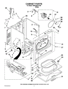 02 - Cabinet Parts parts for Whirlpool Dryer 7MWGD9016YM0 from AppliancePartsPros.com
