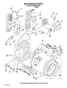 03 - Bulkhead Parts parts for Whirlpool Dryer 7MWGD9016YM0 from AppliancePartsPros.com