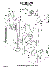 02 - Cabinet Parts parts for Whirlpool Dryer WED4750XQ1 from AppliancePartsPros.com