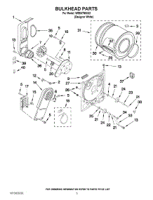 03 - Bulkhead Parts parts for Whirlpool Dryer WED4750XQ1 from AppliancePartsPros.com