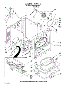 02 - Cabinet Parts parts for Whirlpool Dryer 7MWGD1705YM0 from AppliancePartsPros.com