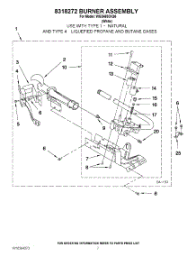 04 - 8318272 Burner Assembly parts for Whirlpool Dryer WGD4850XQ0 from AppliancePartsPros.com