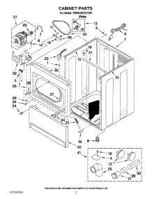 02 - Cabinet Parts parts for Whirlpool Dryer 7MWGD5700YW0 from AppliancePartsPros.com