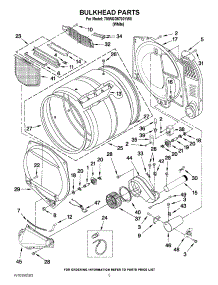 03 - Bulkhead Parts parts for Whirlpool Dryer 7MWGD5700YW0 from AppliancePartsPros.com