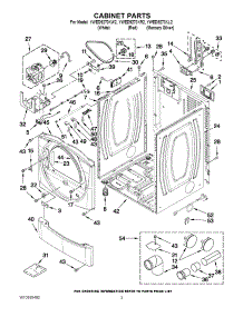 02 - Cabinet Parts parts for Whirlpool Dryer YWED9270XW2 from AppliancePartsPros.com