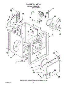02 - Cabinet Parts parts for Whirlpool Dryer WED4890XQ0 from AppliancePartsPros.com