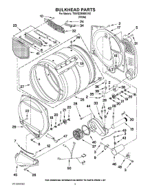 03 - Bulkhead Parts parts for Whirlpool Dryer 7MWGD5550XW0 from AppliancePartsPros.com