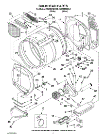 03 - Bulkhead Parts parts for Whirlpool Dryer YWED5700XW0 from AppliancePartsPros.com