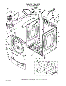 02 - Cabinet Parts parts for Whirlpool Dryer WGD9150WW1 from AppliancePartsPros.com