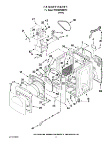 02 - Cabinet Parts parts for Whirlpool Dryer 7MWGD7800XW0 from AppliancePartsPros.com