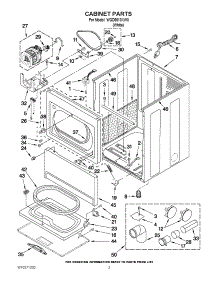 02 - Cabinet Parts parts for Whirlpool Dryer WGD5610XW0 from AppliancePartsPros.com