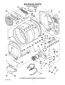 03 - Bulkhead Parts parts for Whirlpool Dryer WGD5610XW0 from AppliancePartsPros.com