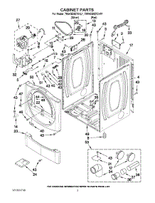 02 - Cabinet Parts parts for Whirlpool Dryer 7MWGD9270XL1 from AppliancePartsPros.com