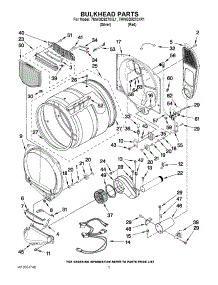 03 - Bulkhead Parts parts for Whirlpool Dryer 7MWGD9270XL1 from AppliancePartsPros.com