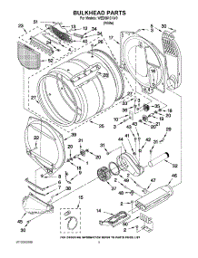 03 - Bulkhead Parts parts for Whirlpool Dryer WED5610XW0 from AppliancePartsPros.com