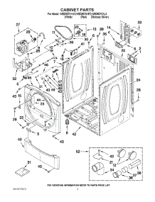 02 - Cabinet Parts parts for Whirlpool Dryer WED9270XR2 from AppliancePartsPros.com