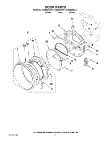 05 - Door Parts parts for Whirlpool Dryer WGD9270XL1 from AppliancePartsPros.com