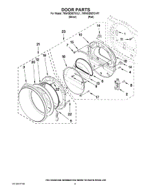 05 - Door Parts parts for Whirlpool Dryer 7MWGD9270XL1 from AppliancePartsPros.com