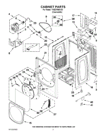 02 - Cabinet Parts parts for Whirlpool Dryer YWED7990XG0 from AppliancePartsPros.com