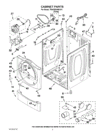 02 - Cabinet Parts parts for Whirlpool Dryer 7MWGD9150XW1 from AppliancePartsPros.com