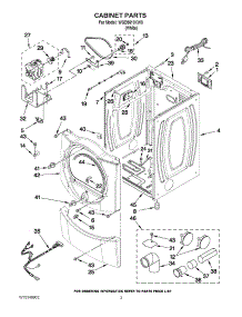 02 - Cabinet Parts parts for Whirlpool Dryer WGD9610XW0 from AppliancePartsPros.com
