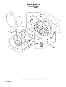05 - Door Parts parts for Whirlpool Dryer WGD9610XW0 from AppliancePartsPros.com