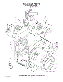 03 - Bulkhead Parts parts for Whirlpool Dryer YWED4900XW0 from AppliancePartsPros.com