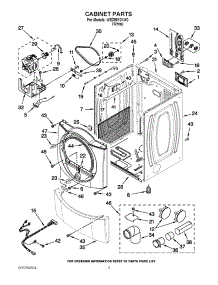 02 - Cabinet Parts parts for Whirlpool Dryer WED9610XW0 from AppliancePartsPros.com