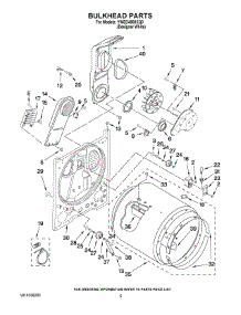 03 - Bulkhead Parts parts for Whirlpool Dryer YWED4800XQ0 from AppliancePartsPros.com