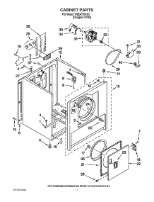 02 - Cabinet Parts parts for Whirlpool Dryer WED4750XQ0 from AppliancePartsPros.com