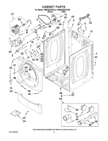 02 - Cabinet Parts parts for Whirlpool Dryer 7MWGD9270XL0 from AppliancePartsPros.com