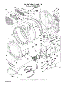 03 - Bulkhead Parts parts for Whirlpool Dryer 7MWGD9150XW0 from AppliancePartsPros.com