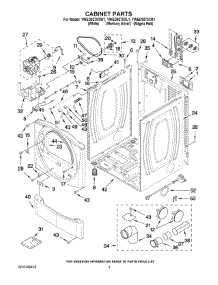 02 - Cabinet Parts parts for Whirlpool Dryer YWED9270XR1 from AppliancePartsPros.com