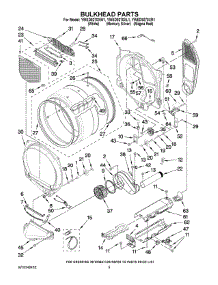 03 - Bulkhead Parts parts for Whirlpool Dryer YWED9270XR1 from AppliancePartsPros.com