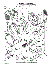 03 - Bulkhead Parts parts for Whirlpool Dryer WED9270XW1 from AppliancePartsPros.com
