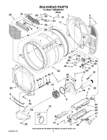 03 - Bulkhead Parts parts for Whirlpool Dryer YWED9050XW1 from AppliancePartsPros.com