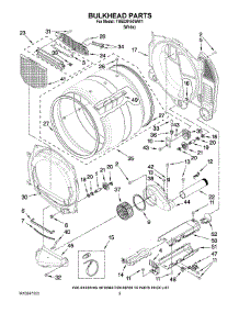 03 - Bulkhead Parts parts for Whirlpool Dryer YWED9150WW1 from AppliancePartsPros.com