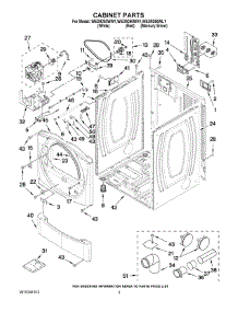 02 - Cabinet Parts parts for Whirlpool Dryer WED9250WR1 from AppliancePartsPros.com