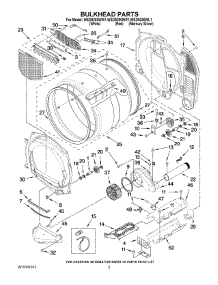 03 - Bulkhead Parts parts for Whirlpool Dryer WED9250WR1 from AppliancePartsPros.com
