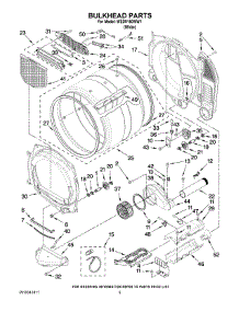 03 - Bulkhead Parts parts for Whirlpool Dryer WED9150WW1 from AppliancePartsPros.com