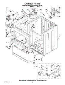 02 - Cabinet Parts parts for Whirlpool Dryer WED5700XW0 from AppliancePartsPros.com