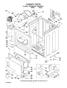 02 - Cabinet Parts parts for Whirlpool Dryer YWED5500XW0 from AppliancePartsPros.com