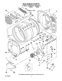 03 - Bulkhead Parts parts for Whirlpool Dryer WGD5700XL0 from AppliancePartsPros.com