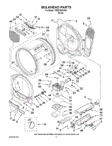 03 - Bulkhead Parts parts for Whirlpool Dryer YWED7600XW0 from AppliancePartsPros.com