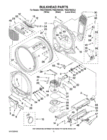 03 - Bulkhead Parts parts for Whirlpool Dryer YWED7800XW0 from AppliancePartsPros.com