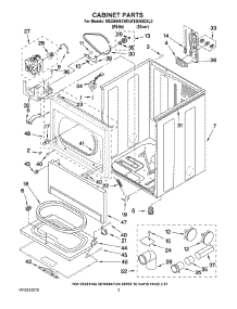02 - Cabinet Parts parts for Whirlpool Dryer WED5500XL0 from AppliancePartsPros.com